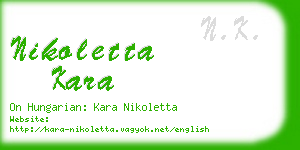 nikoletta kara business card